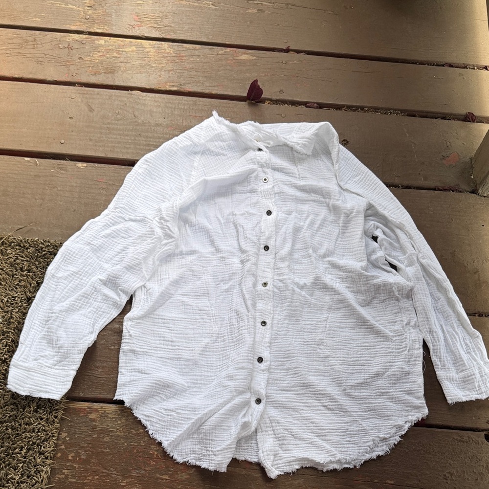 Men's Classic White Button-Down Shirt